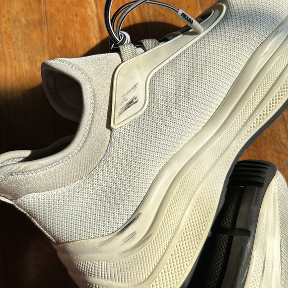 Prada Sport white mesh neoprene sneakers trainers - Picture 11 of 12